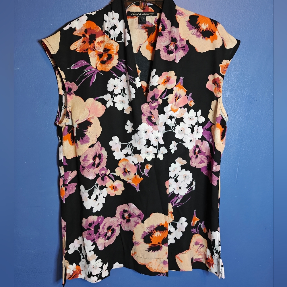 🇨🇦 Ladies Blouse by Sandra Augelazza- Size S Made In 🇨🇦